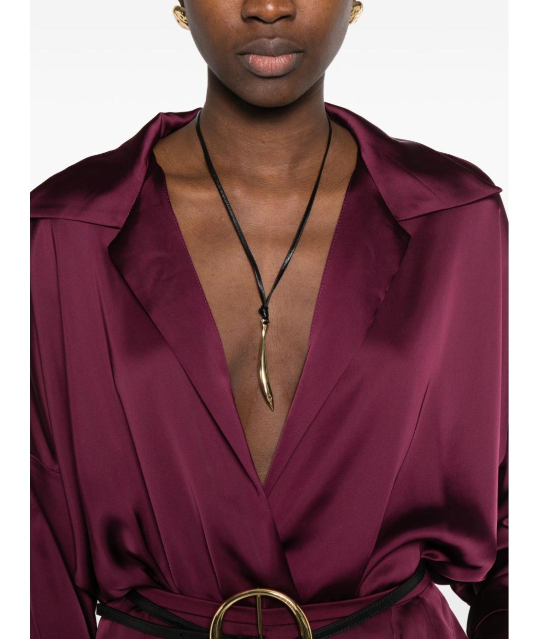 NORMA KAMALI Фиолетовое полиэстеровое боди, фото 5
