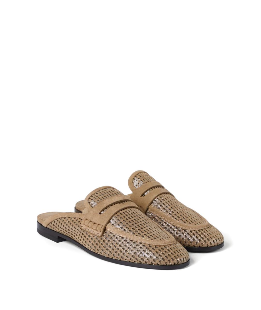 BRUNELLO CUCINELLI Бежевые замшевые мюли, фото 5