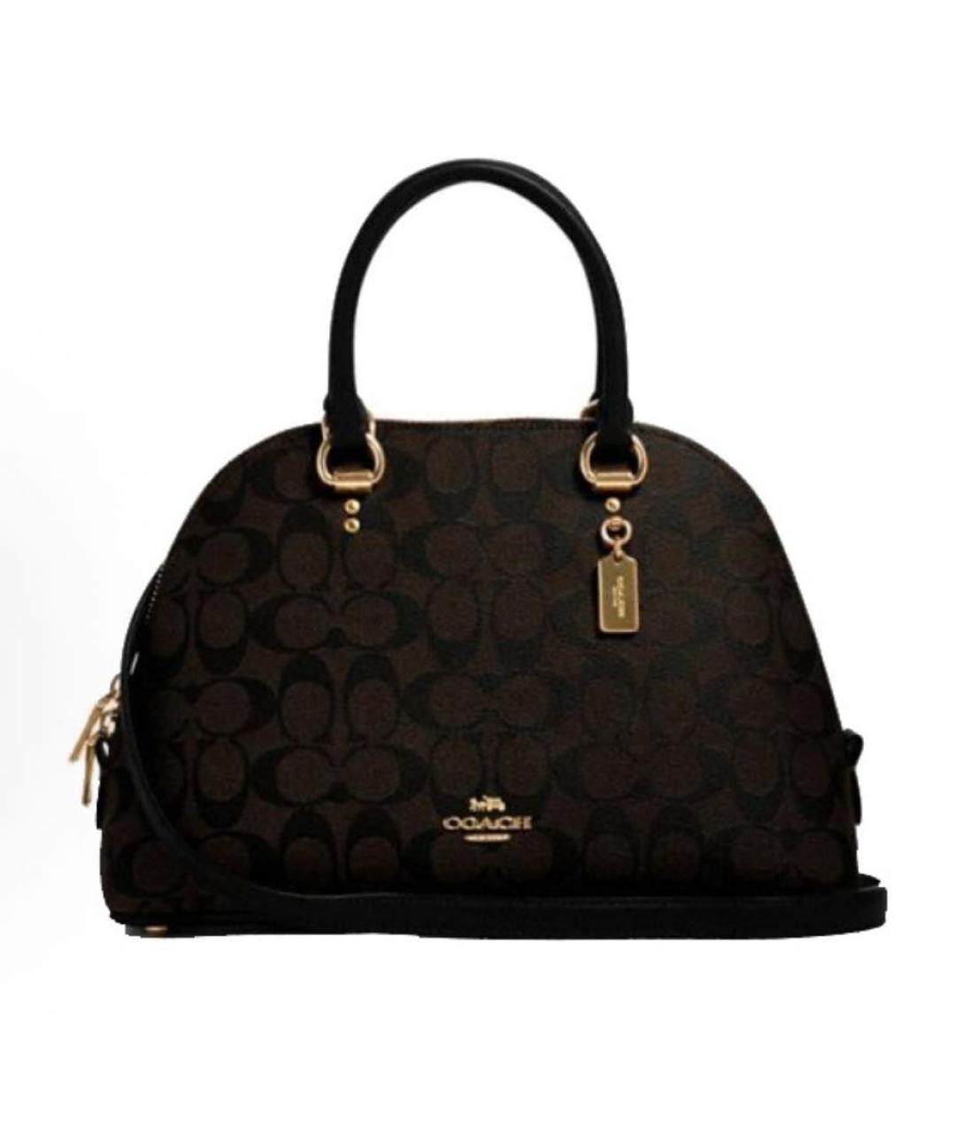 COACH Коричневая сумка с короткими ручками, фото 1