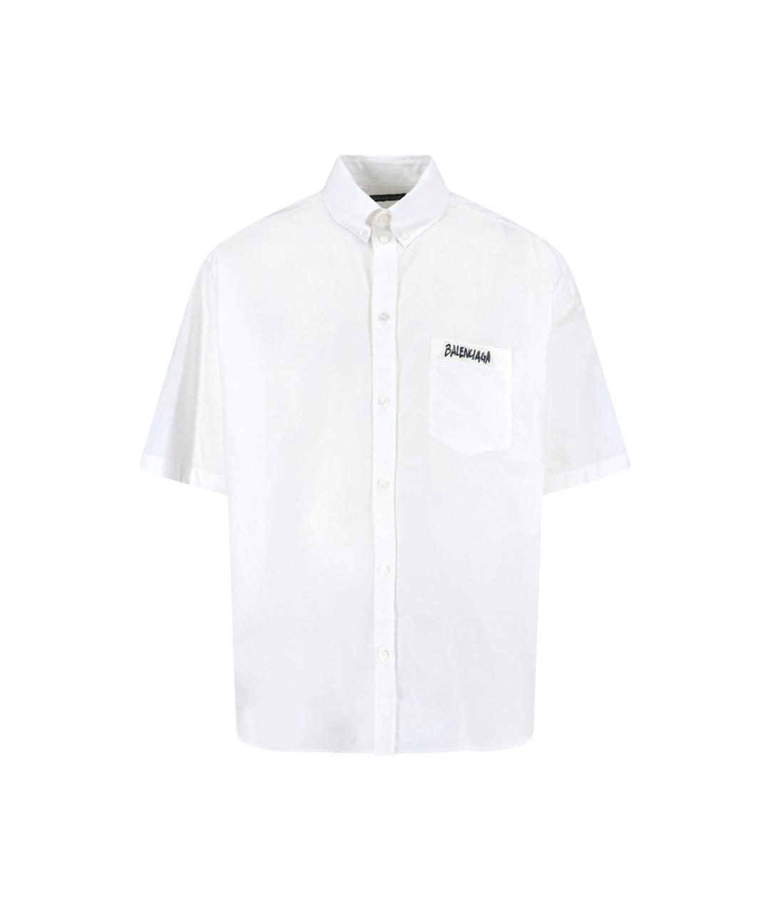 BALENCIAGA Белая хлопковая кэжуал рубашка, фото 1