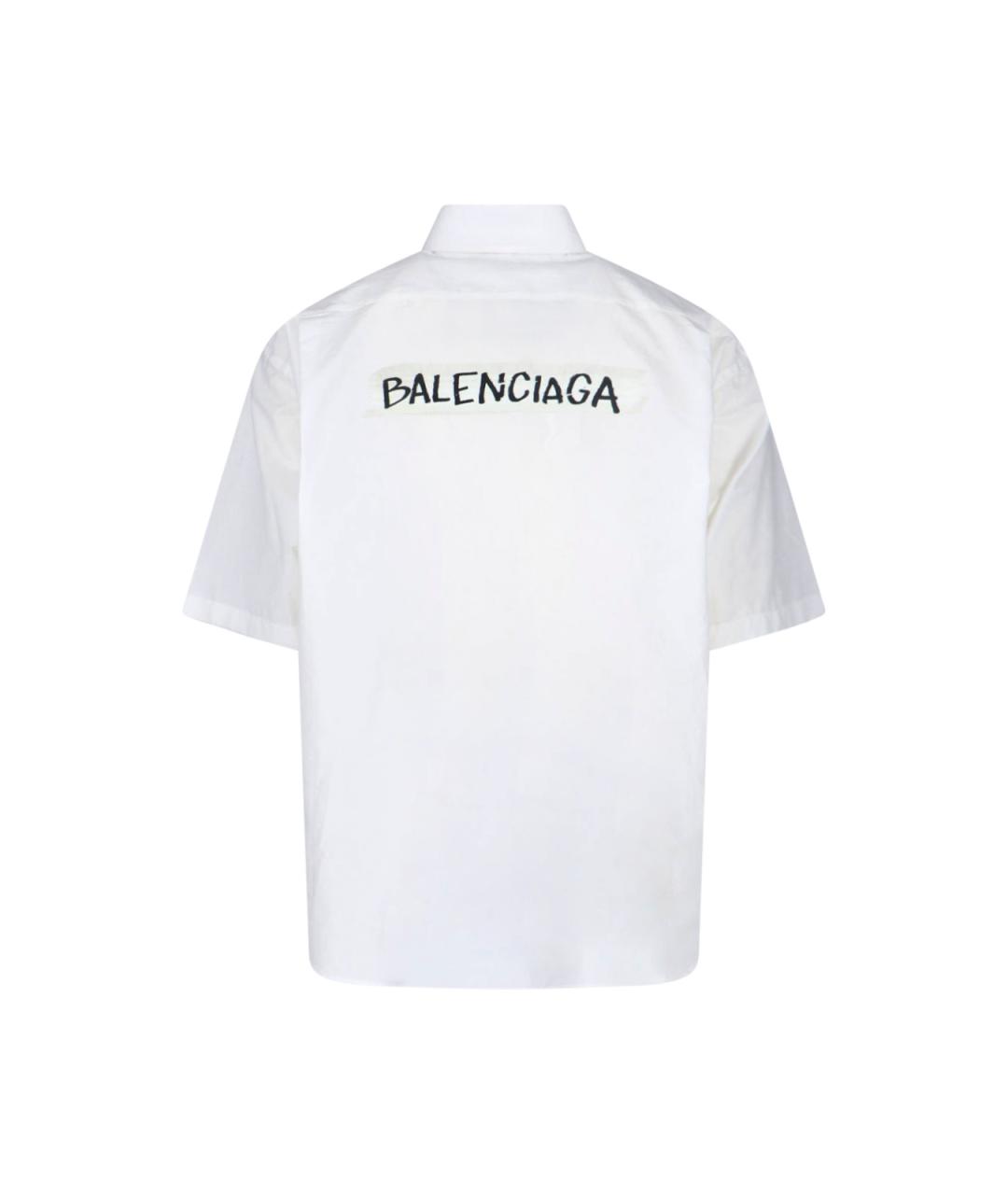 BALENCIAGA Белая хлопковая кэжуал рубашка, фото 2