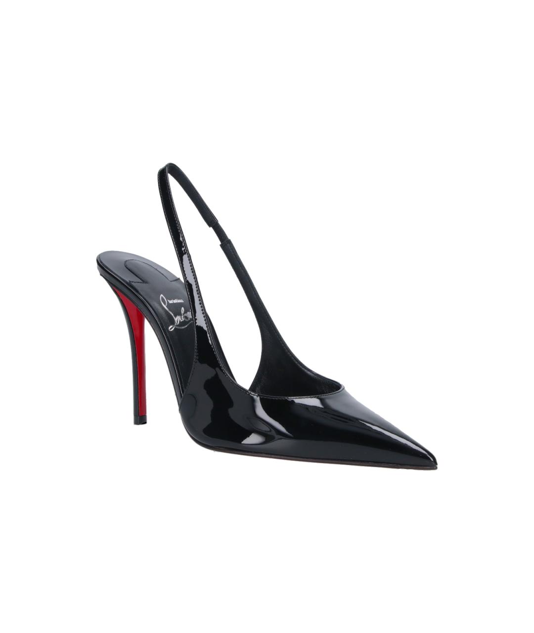 CHRISTIAN LOUBOUTIN Черные кожаные туфли, фото 2