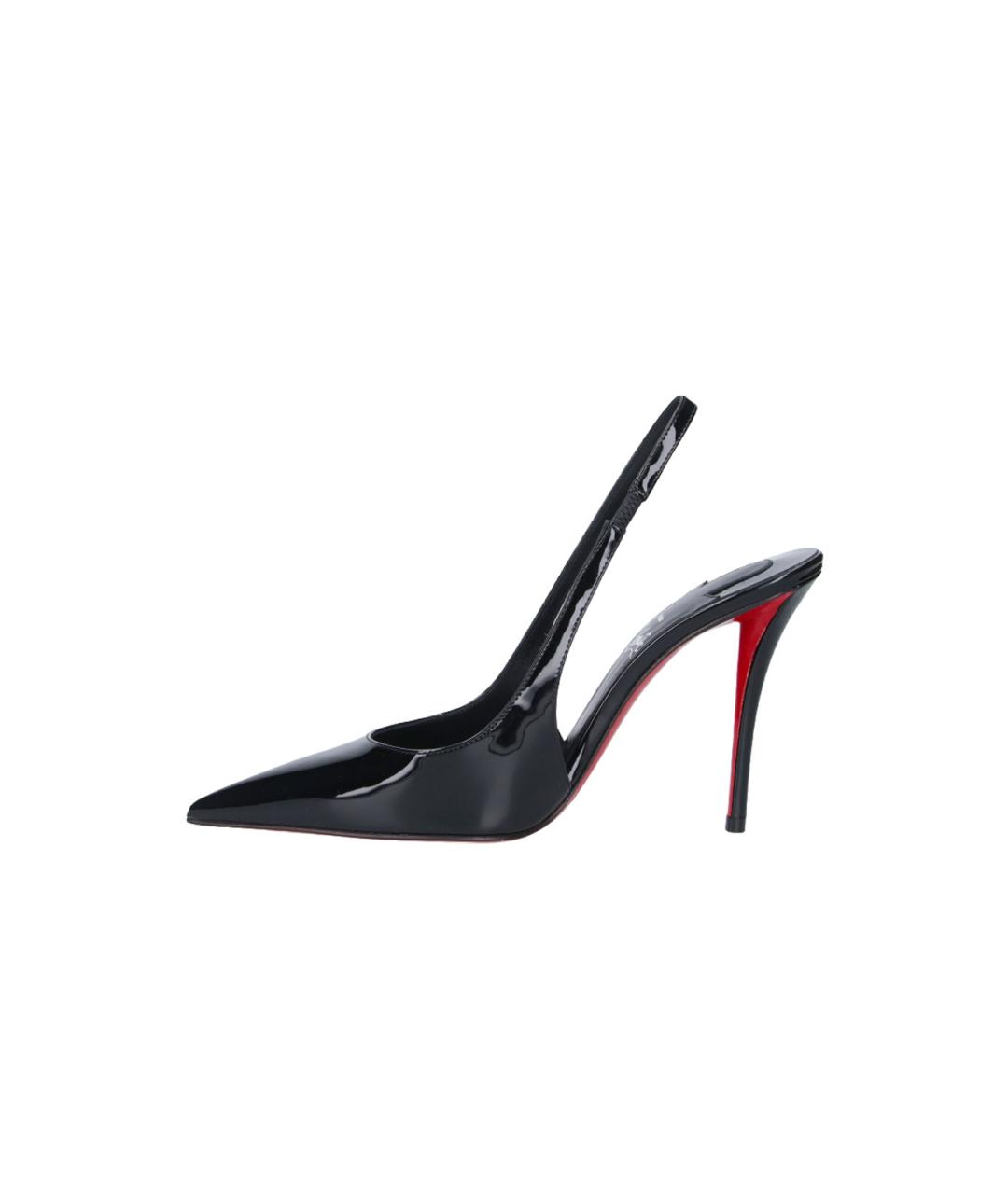 CHRISTIAN LOUBOUTIN Черные кожаные туфли, фото 3