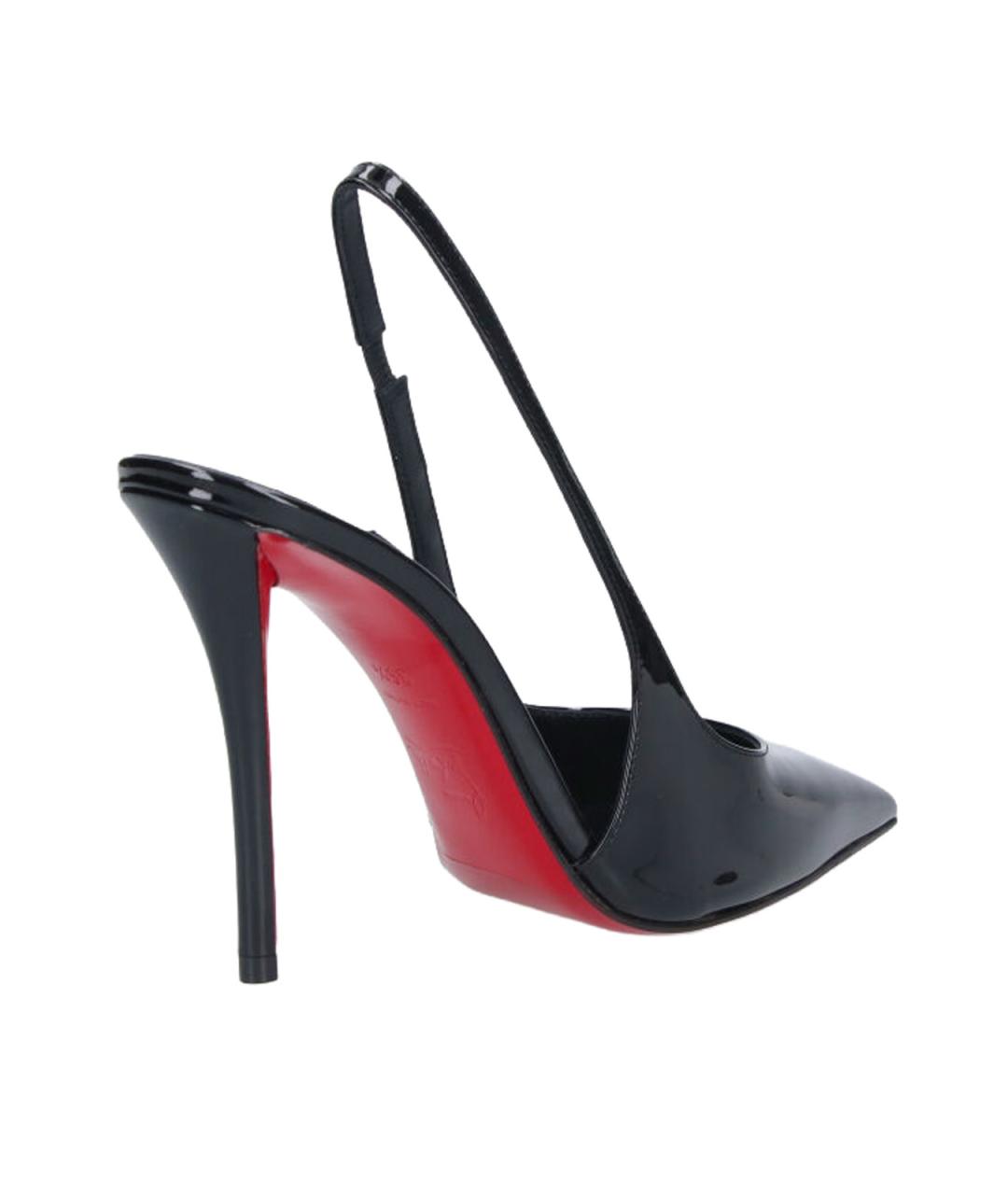 CHRISTIAN LOUBOUTIN Черные кожаные туфли, фото 4