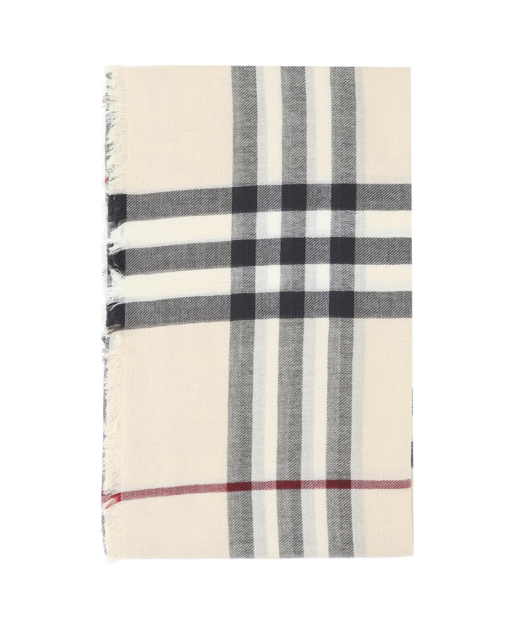 BURBERRY Бежевый шерстяной шарф, фото 1