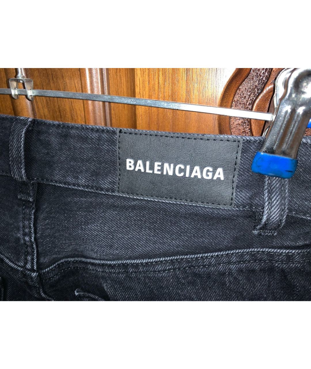 BALENCIAGA Серые хлопковые прямые джинсы, фото 4