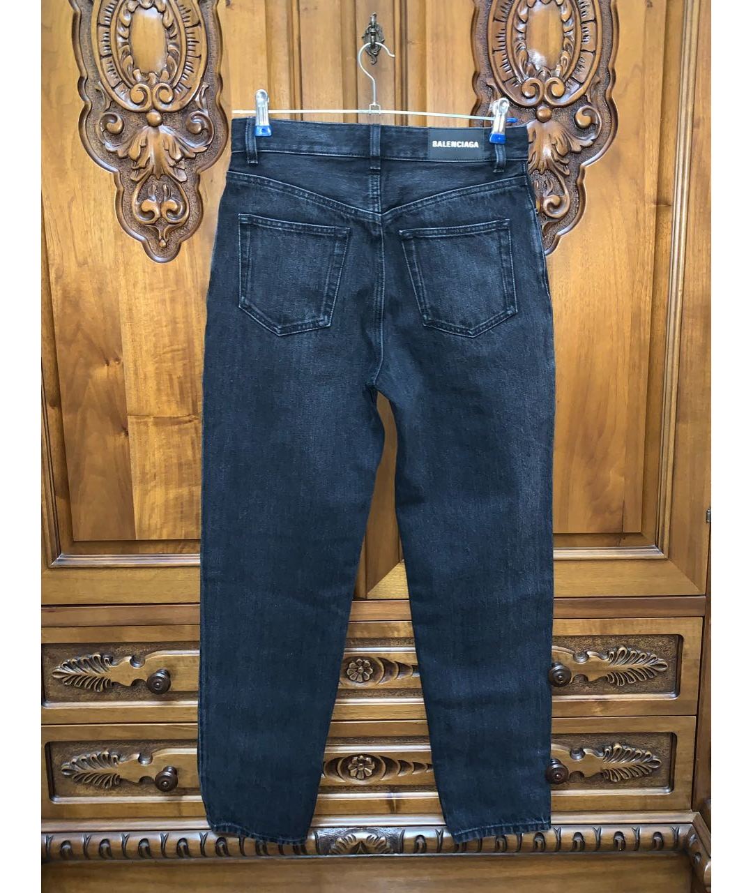 BALENCIAGA Серые хлопковые прямые джинсы, фото 2
