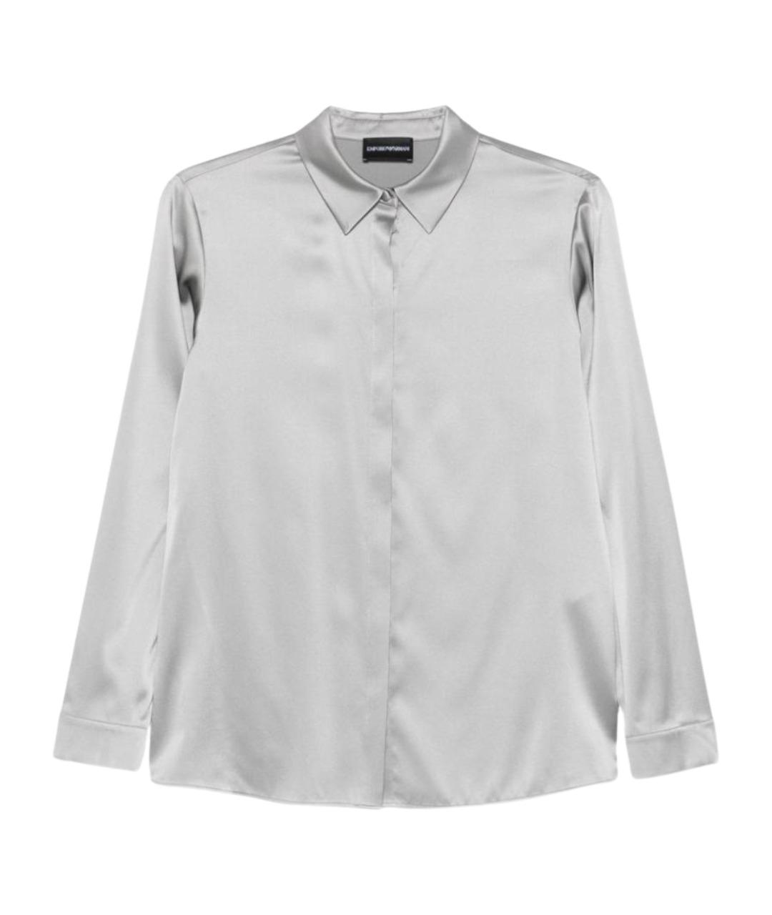 EMPORIO ARMANI Серая шелковая рубашка, фото 1