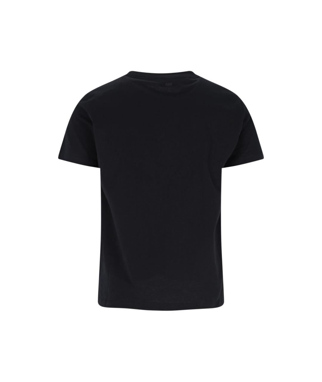 Ami Paris Черная хлопковая футболка, фото 2