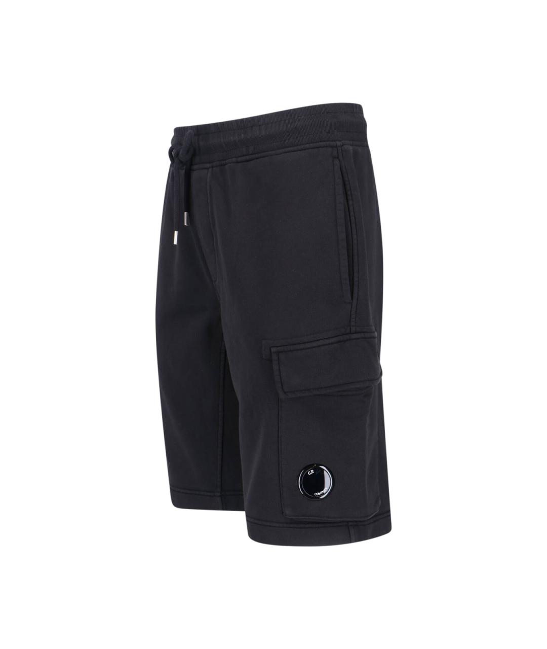 CP COMPANY Черные хлопковые шорты, фото 3