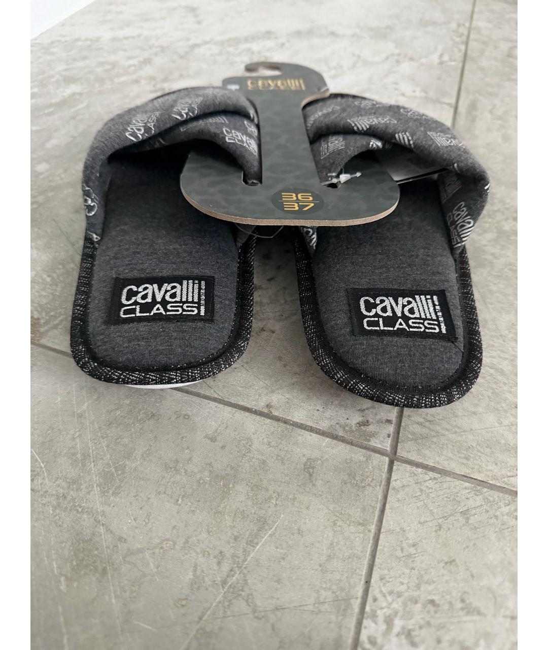 CAVALLI CLASS Серые шлепанцы, фото 4