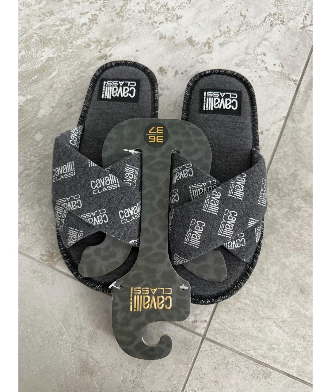 CAVALLI CLASS Серые шлепанцы, фото 2