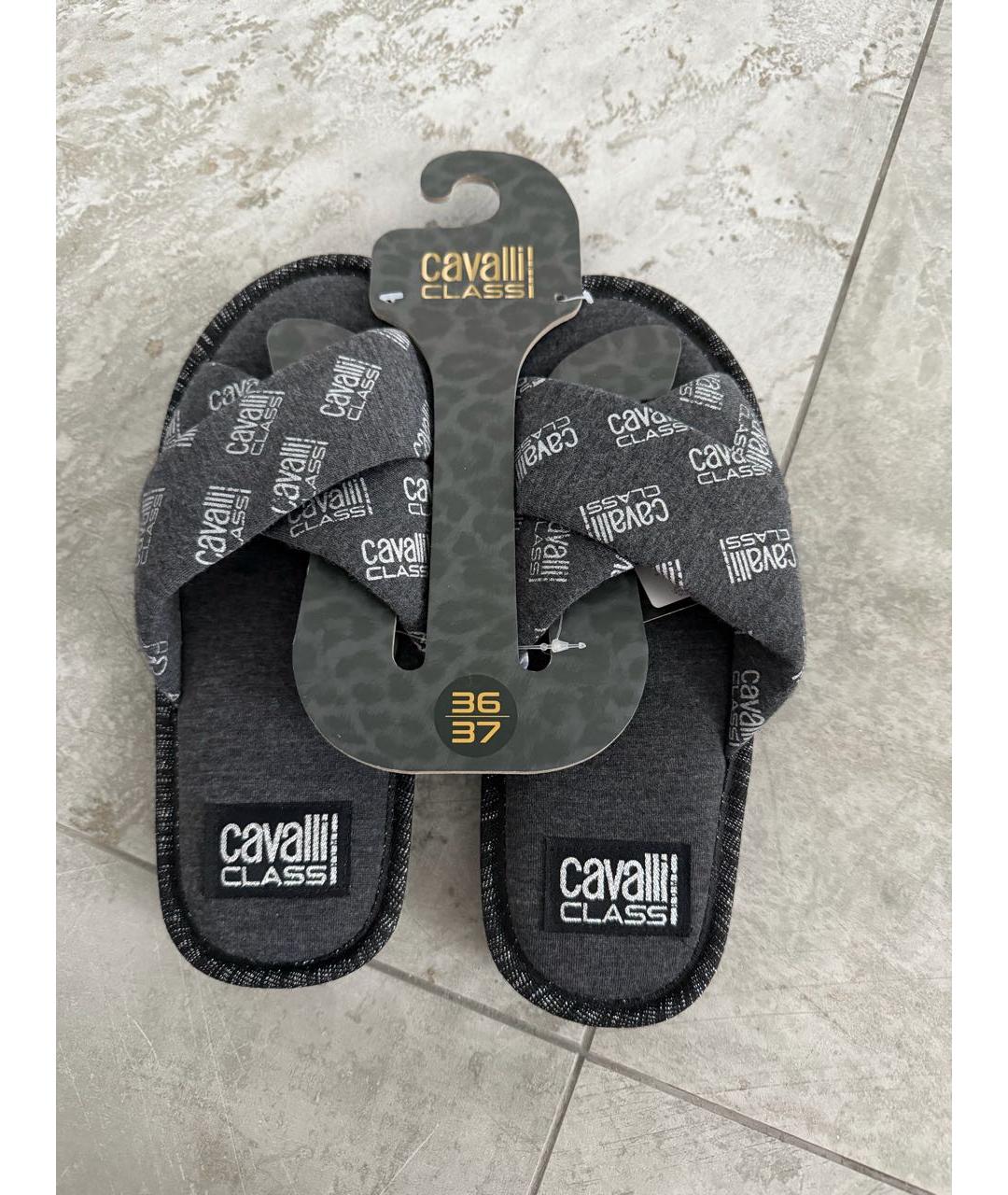 CAVALLI CLASS Серые шлепанцы, фото 3