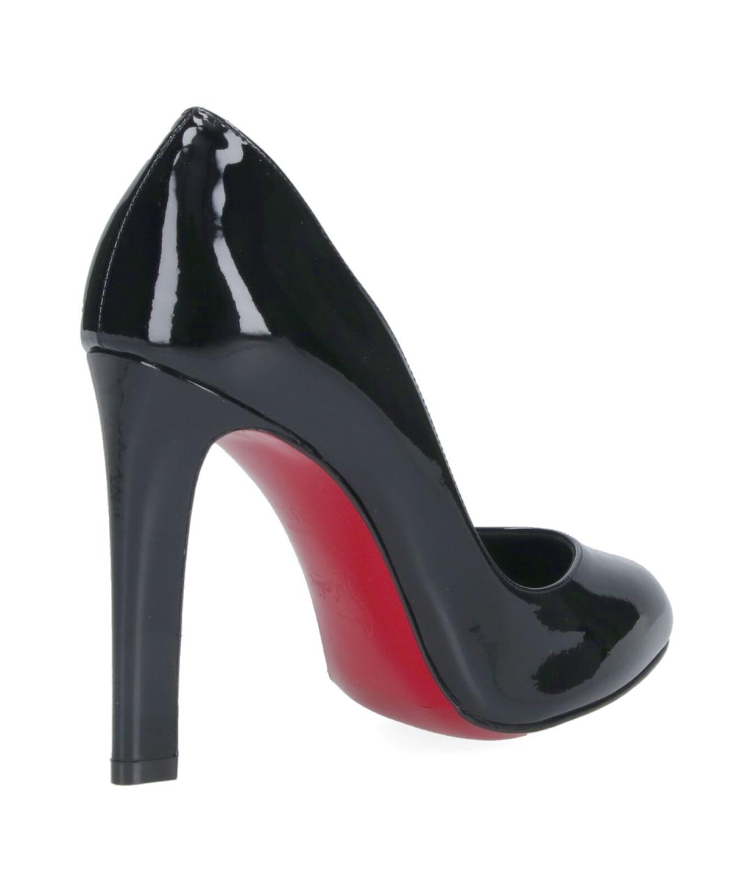 CHRISTIAN LOUBOUTIN Черные кожаные туфли, фото 4