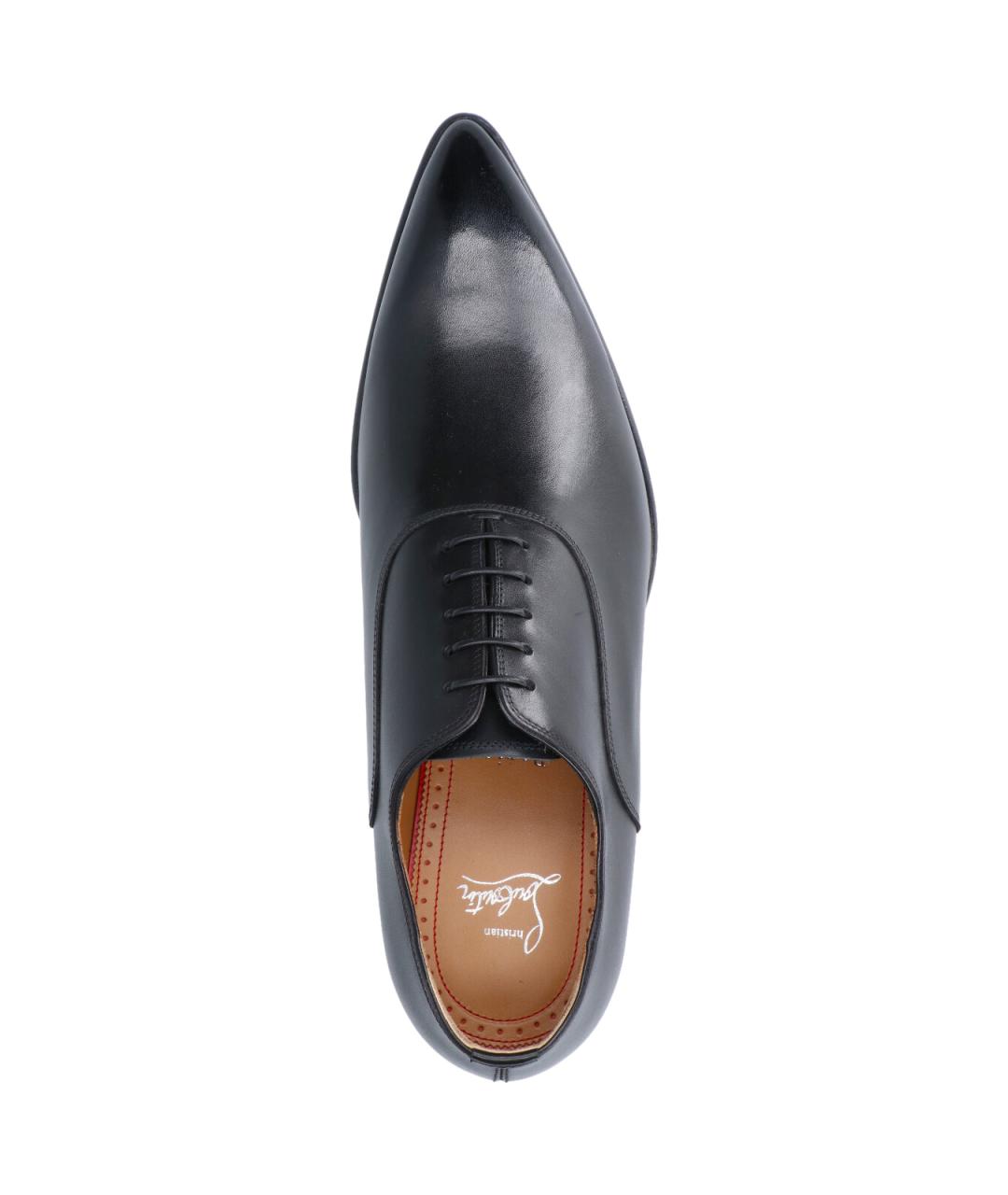 CHRISTIAN LOUBOUTIN Черные кожаные туфли, фото 5