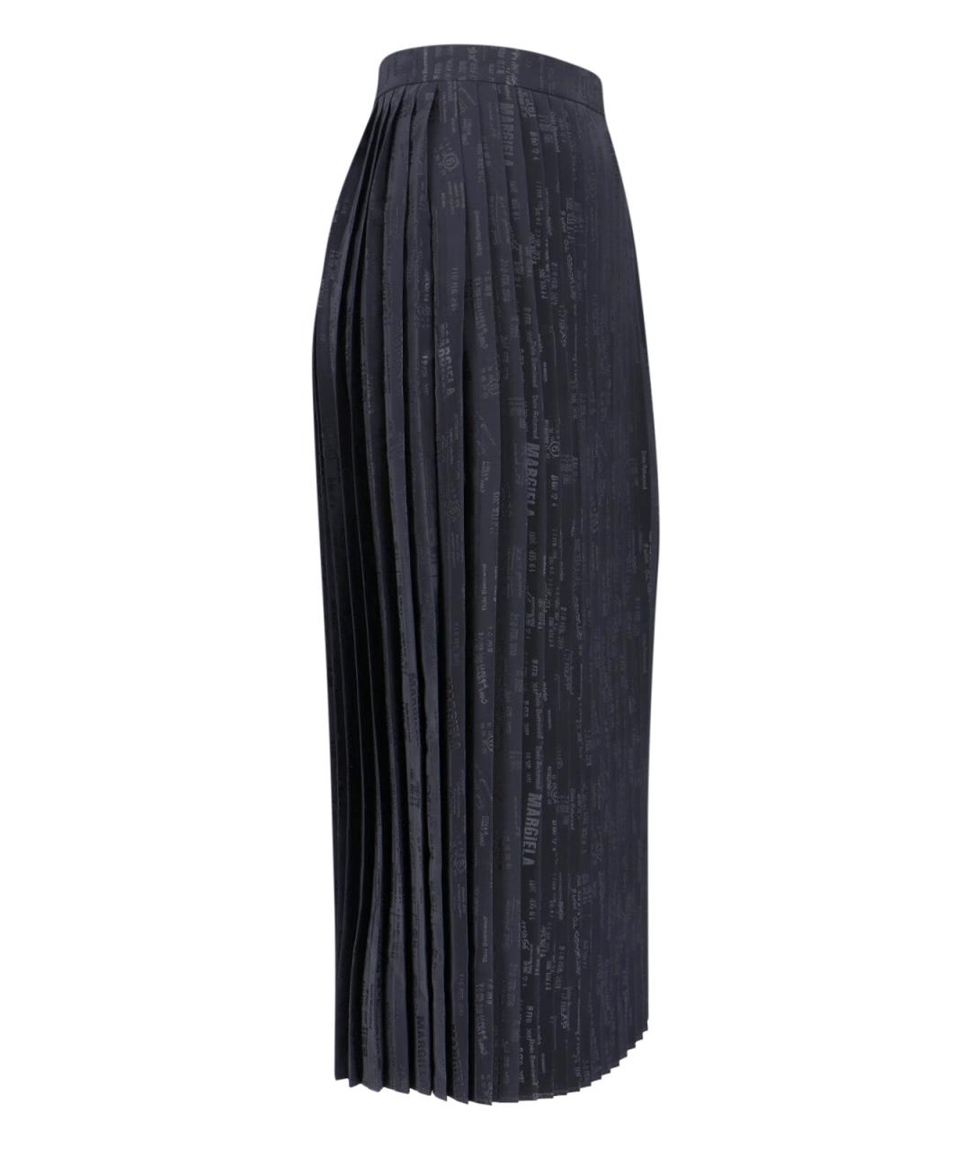 MM6 MAISON MARGIELA Серая ацетатная юбка миди, фото 3