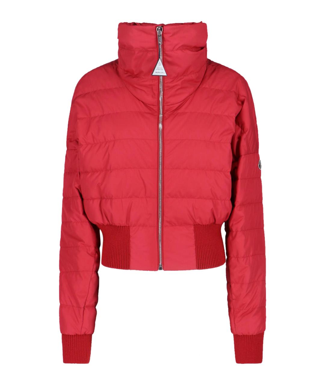MONCLER Красная полиэстеровая куртка, фото 1