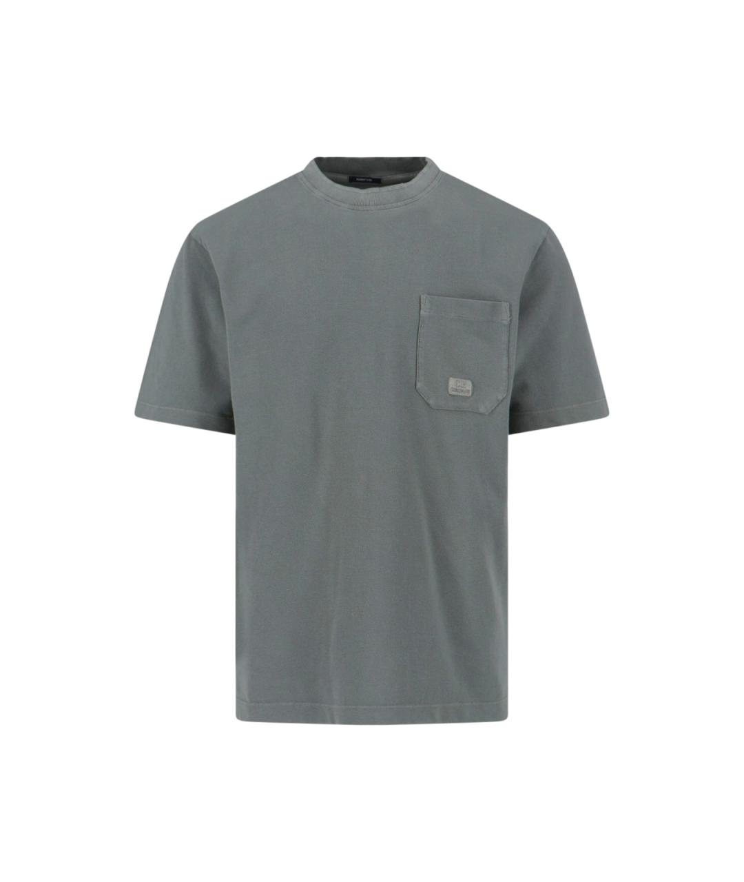 CP COMPANY Серая хлопковая футболка, фото 1