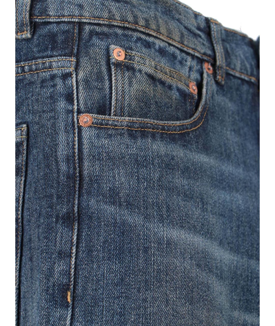 OUR LEGACY Синие хлопковые прямые джинсы, фото 4