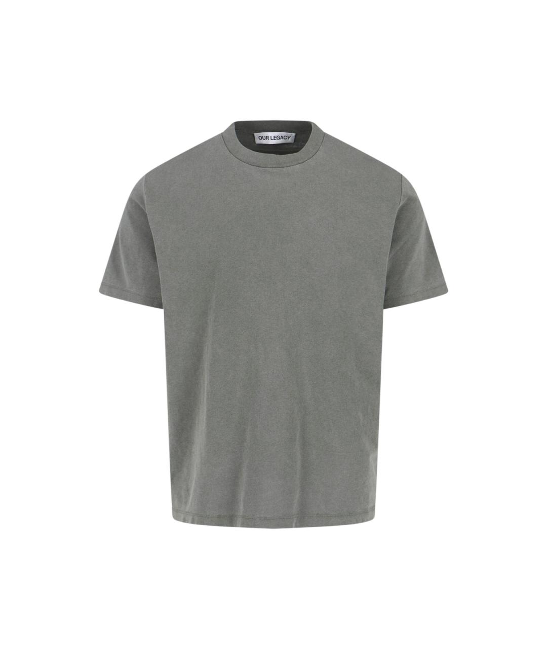 OUR LEGACY Зеленая хлопковая футболка, фото 1