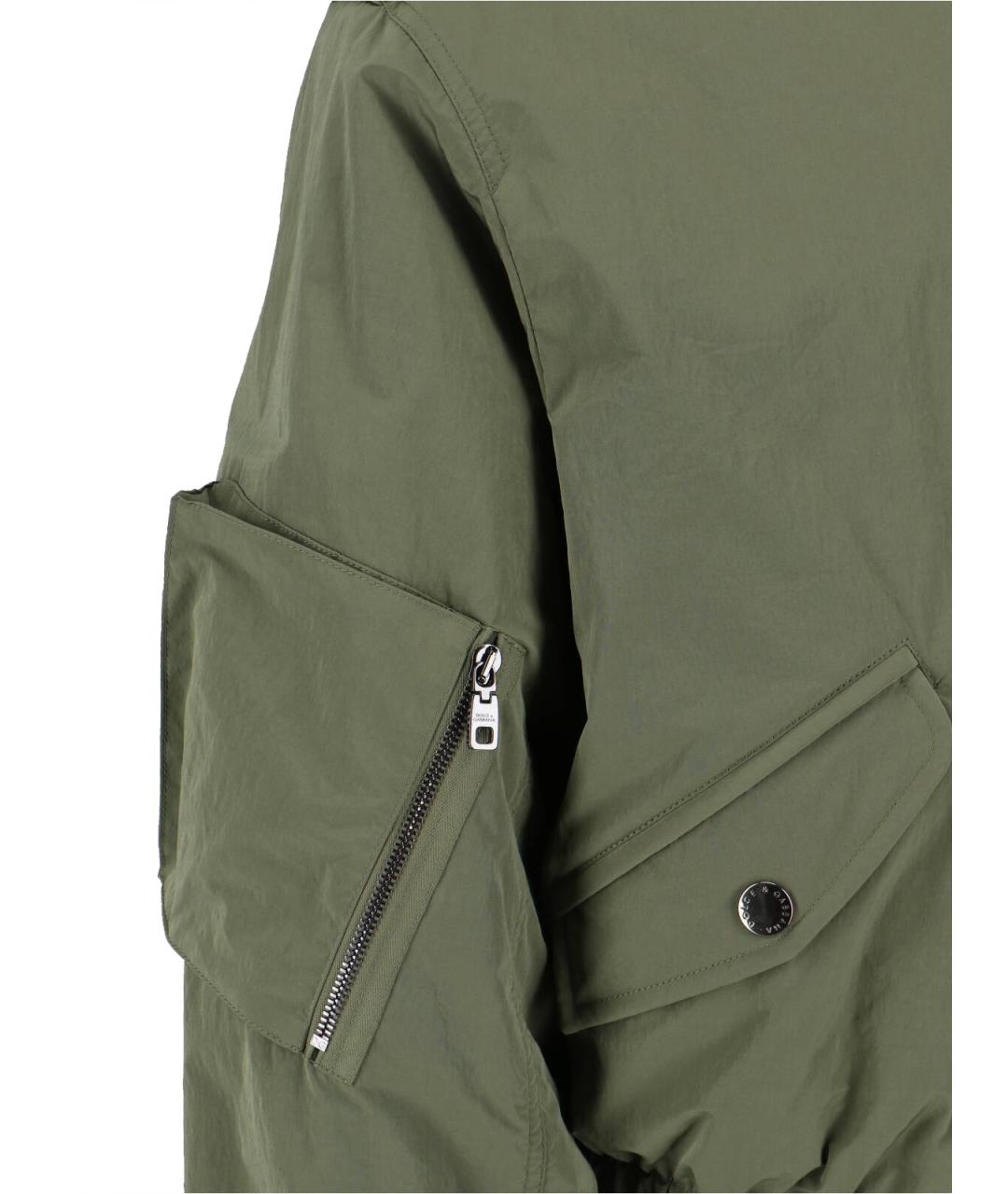 DOLCE&GABBANA Хаки полиэстеровая куртка, фото 4