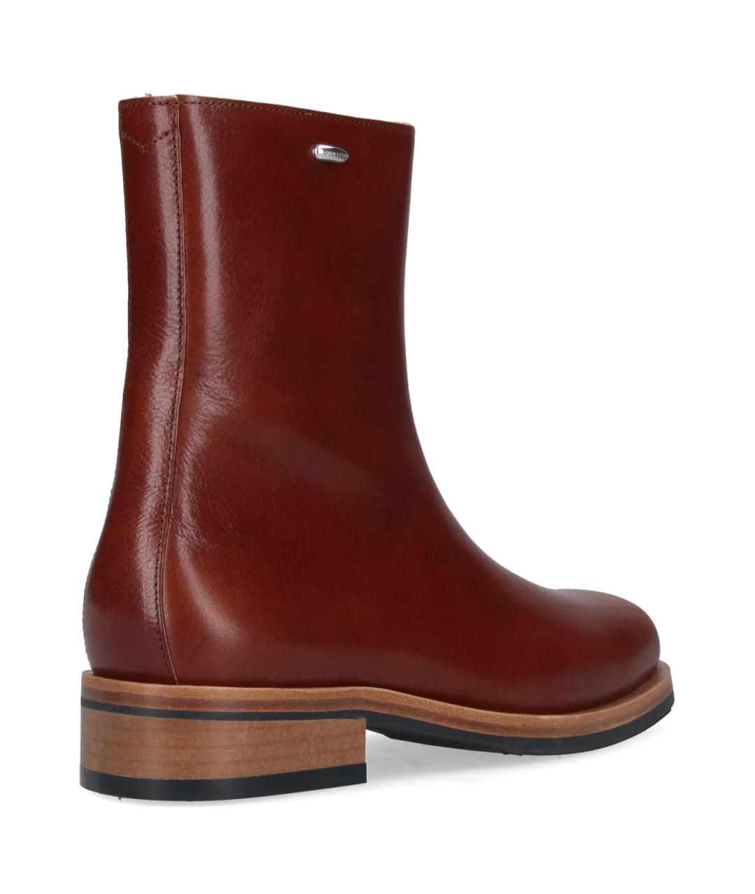 OUR LEGACY Коричневые кожаные высокие ботинки, фото 4