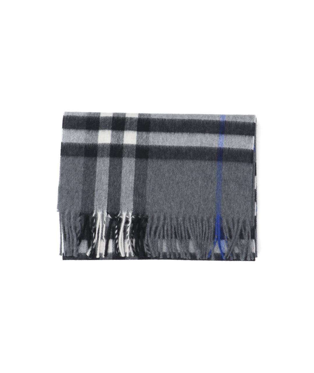 BURBERRY Серый кашемировый шарф, фото 2