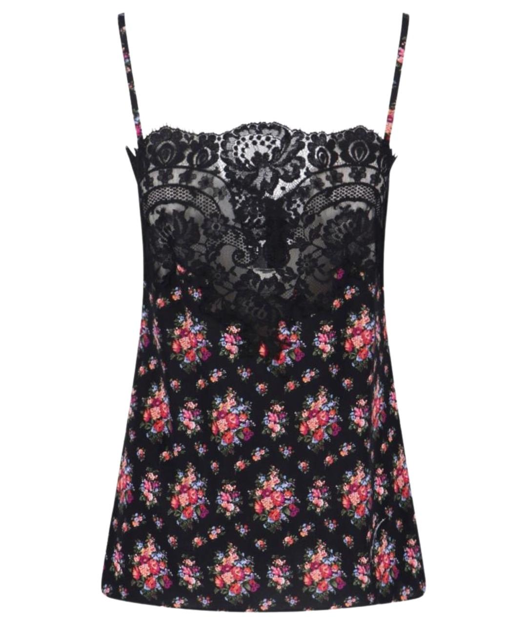 DOLCE&GABBANA Мульти шелковая майка, фото 1