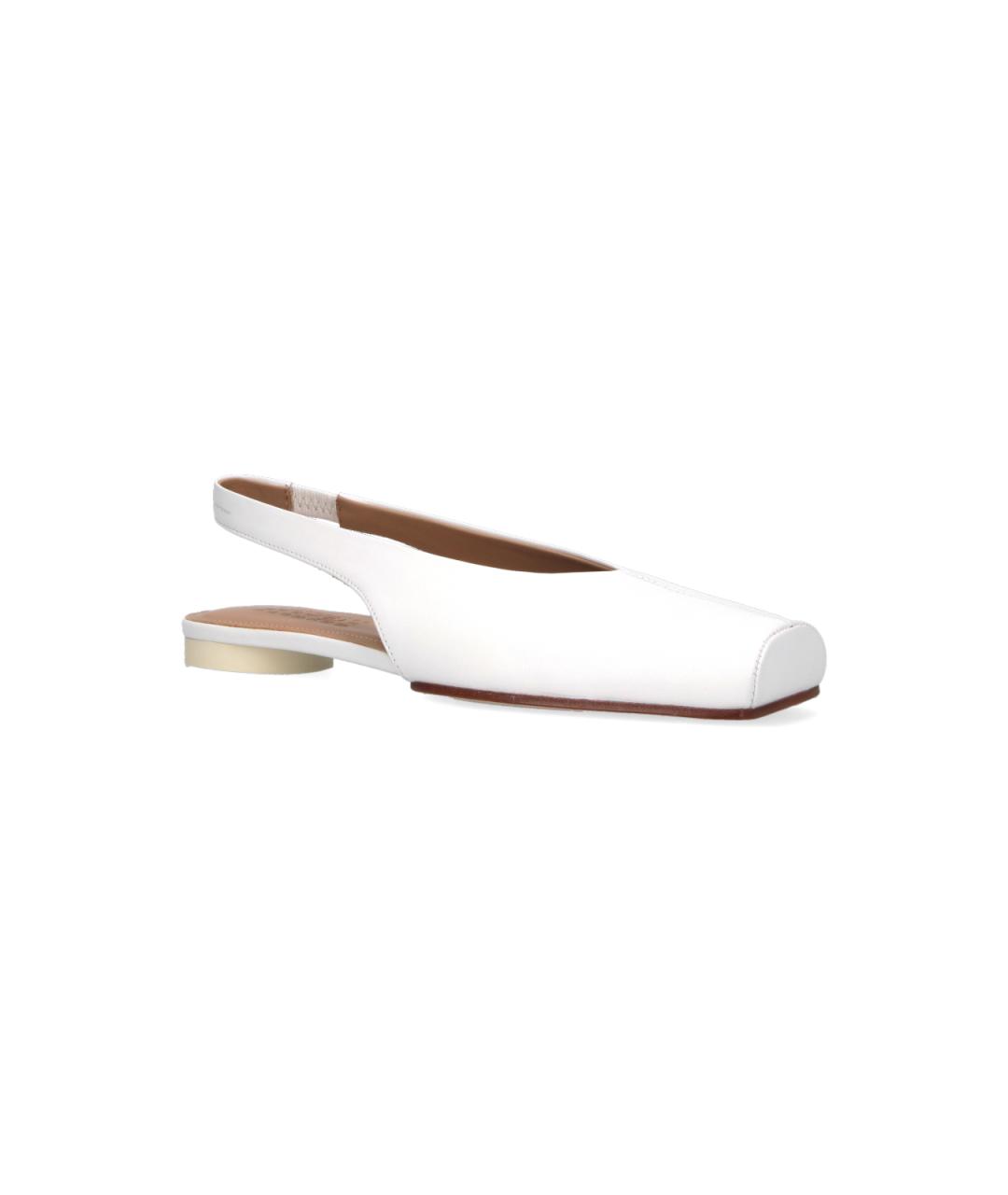 MM6 MAISON MARGIELA Белые кожаные туфли, фото 2