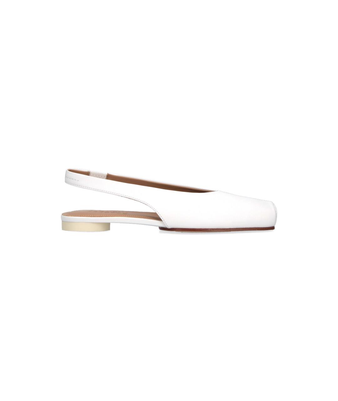 MM6 MAISON MARGIELA Белые кожаные туфли, фото 6