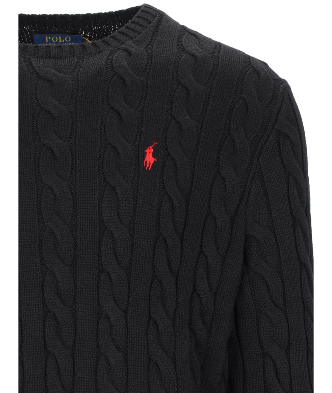 POLO RALPH LAUREN Черный хлопковый джемпер / свитер, фото 3