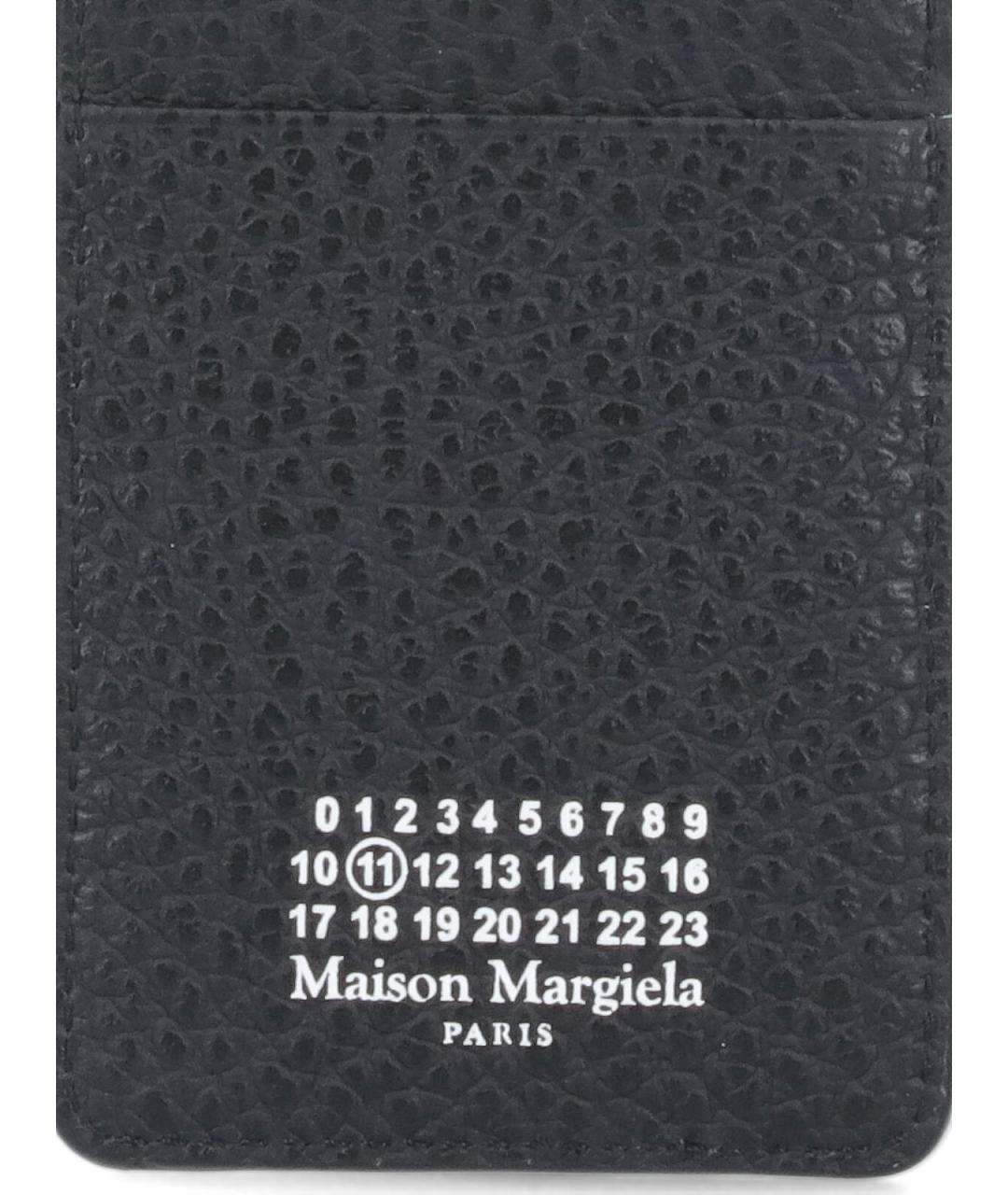MAISON MARGIELA Черный кожаный кардхолдер, фото 3