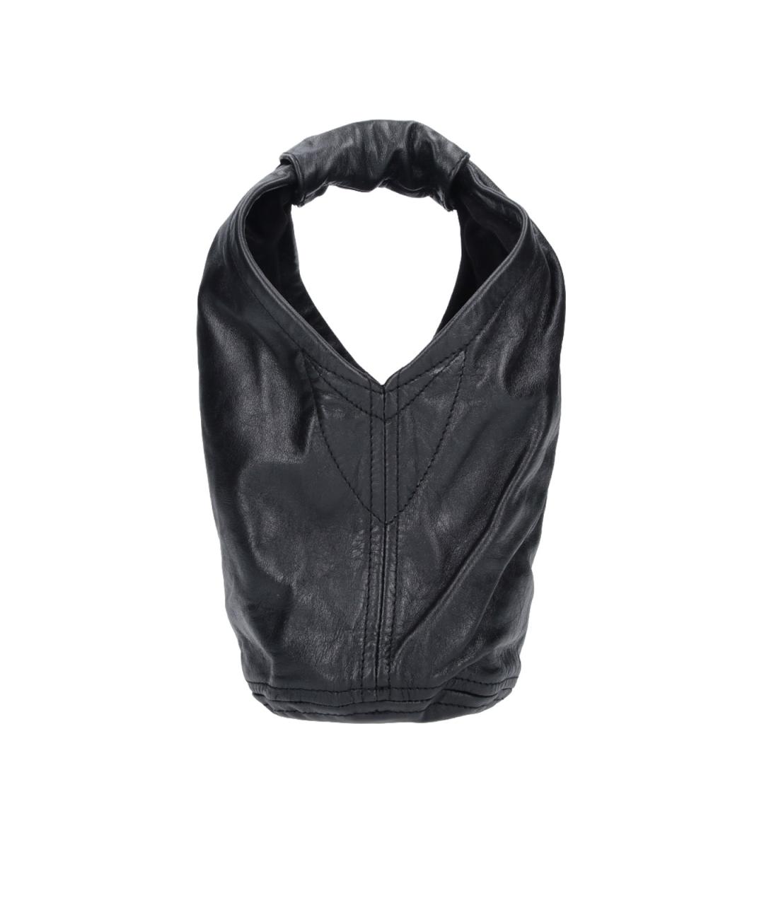 OUR LEGACY Черная кожаная сумка тоут, фото 3