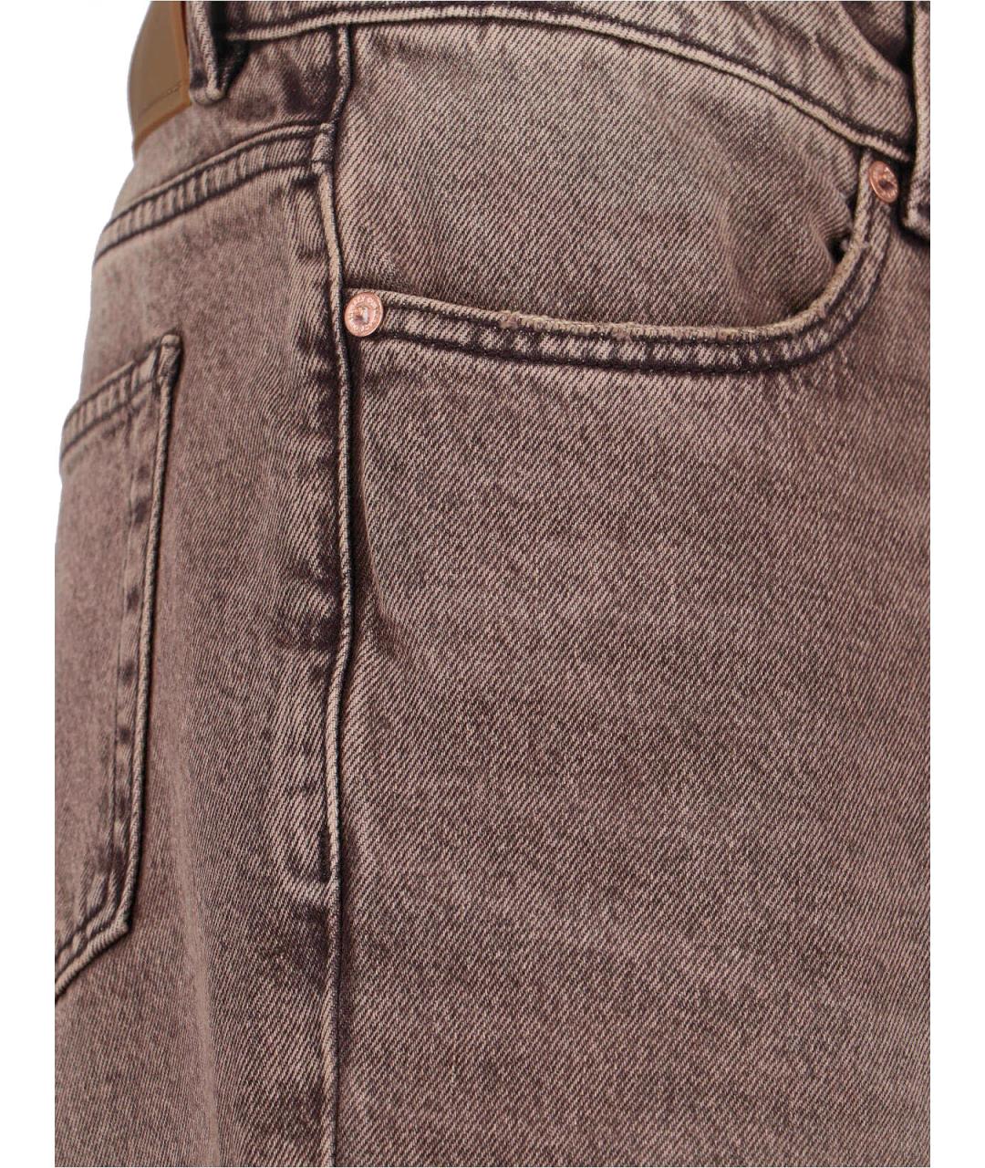 OUR LEGACY Коричневые хлопковые прямые джинсы, фото 4