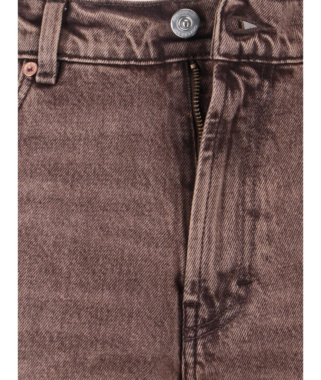 OUR LEGACY Коричневые хлопковые прямые джинсы, фото 5