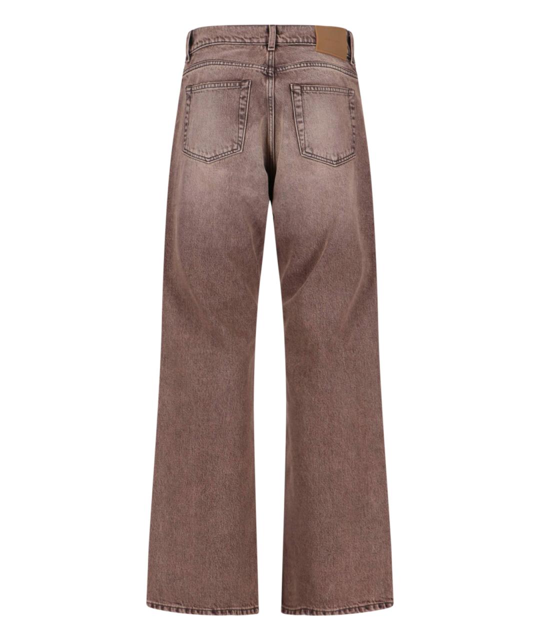 OUR LEGACY Коричневые хлопковые прямые джинсы, фото 2