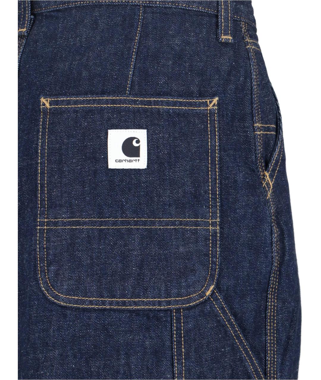 CARHARTT WIP Синяя хлопковая юбка миди, фото 4