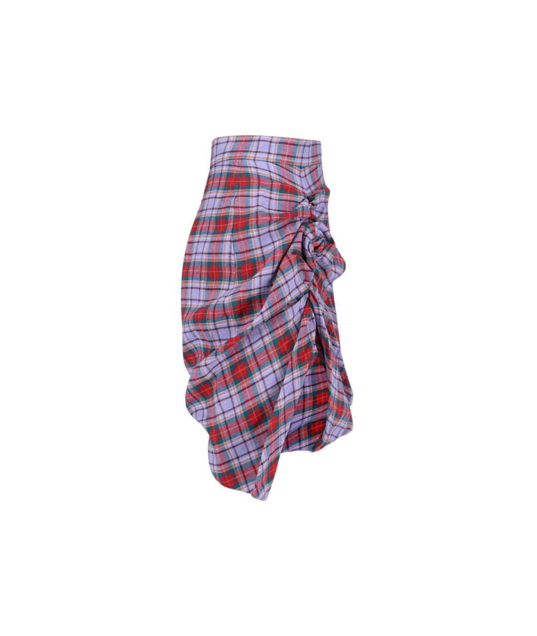 VIVIENNE WESTWOOD Мульти льняная юбка миди, фото 3