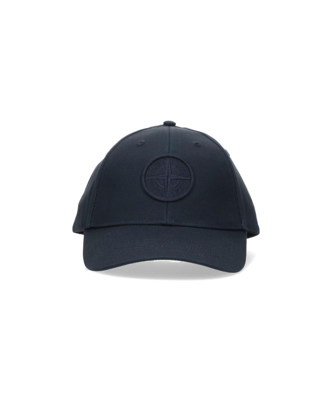STONE ISLAND Синяя хлопковая кепка/бейсболка, фото 1