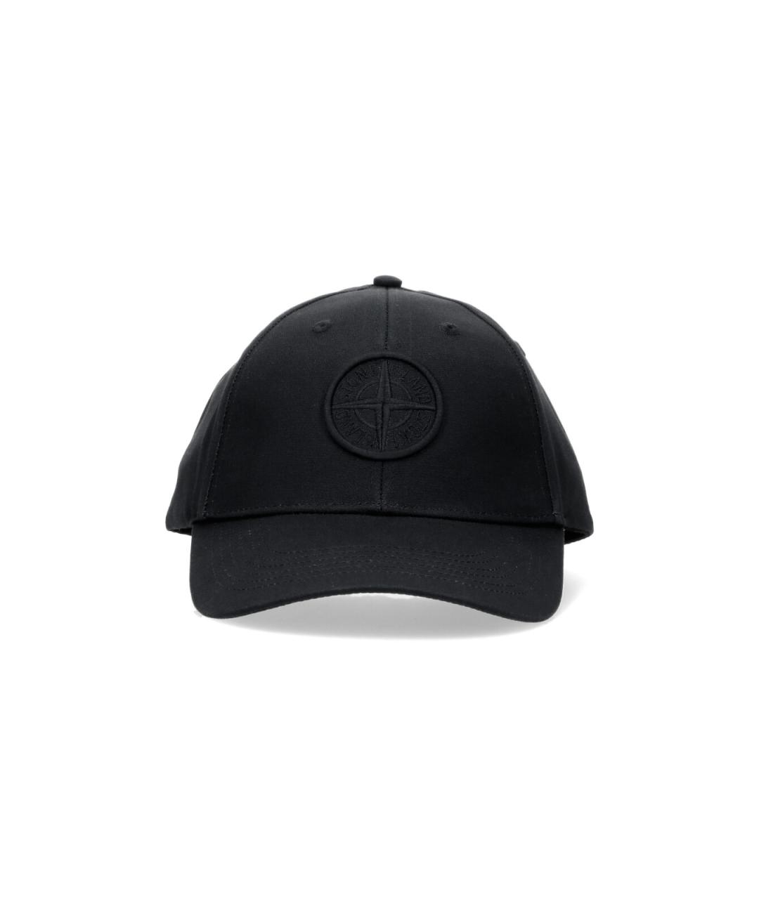 STONE ISLAND Черная хлопковая кепка/бейсболка, фото 1