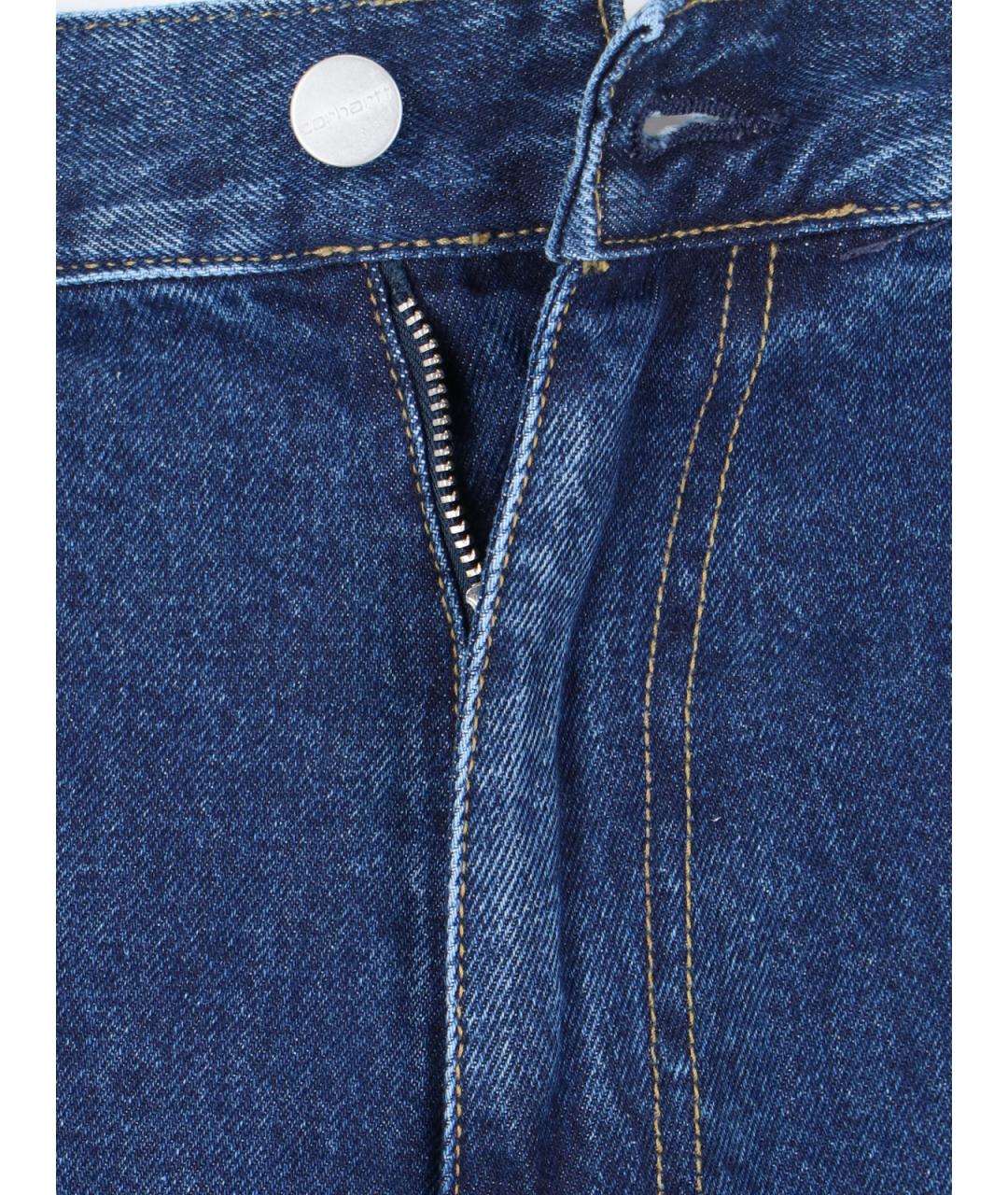 CARHARTT WIP Синие хлопковые прямые джинсы, фото 5