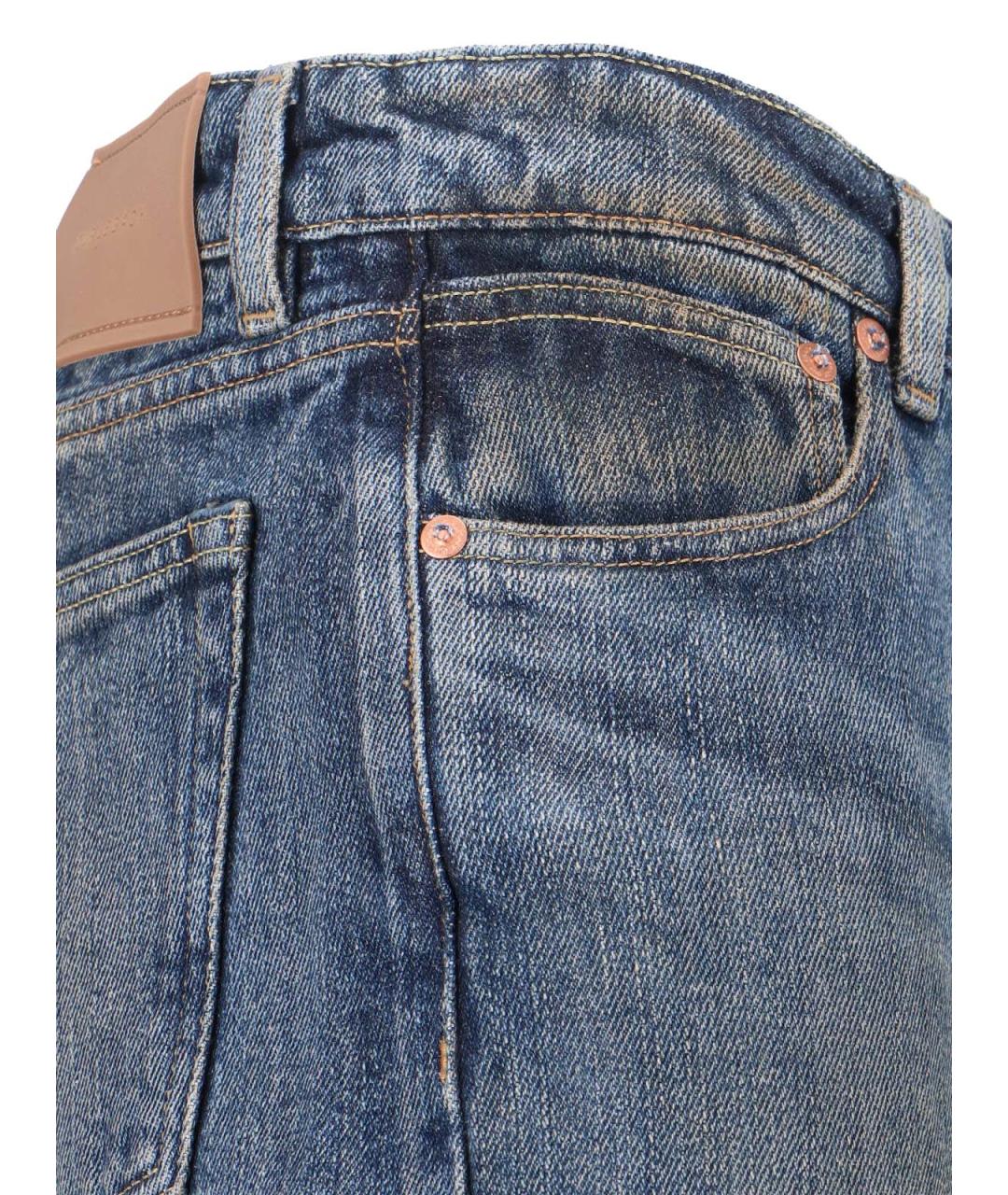 OUR LEGACY Синие хлопковые прямые джинсы, фото 4