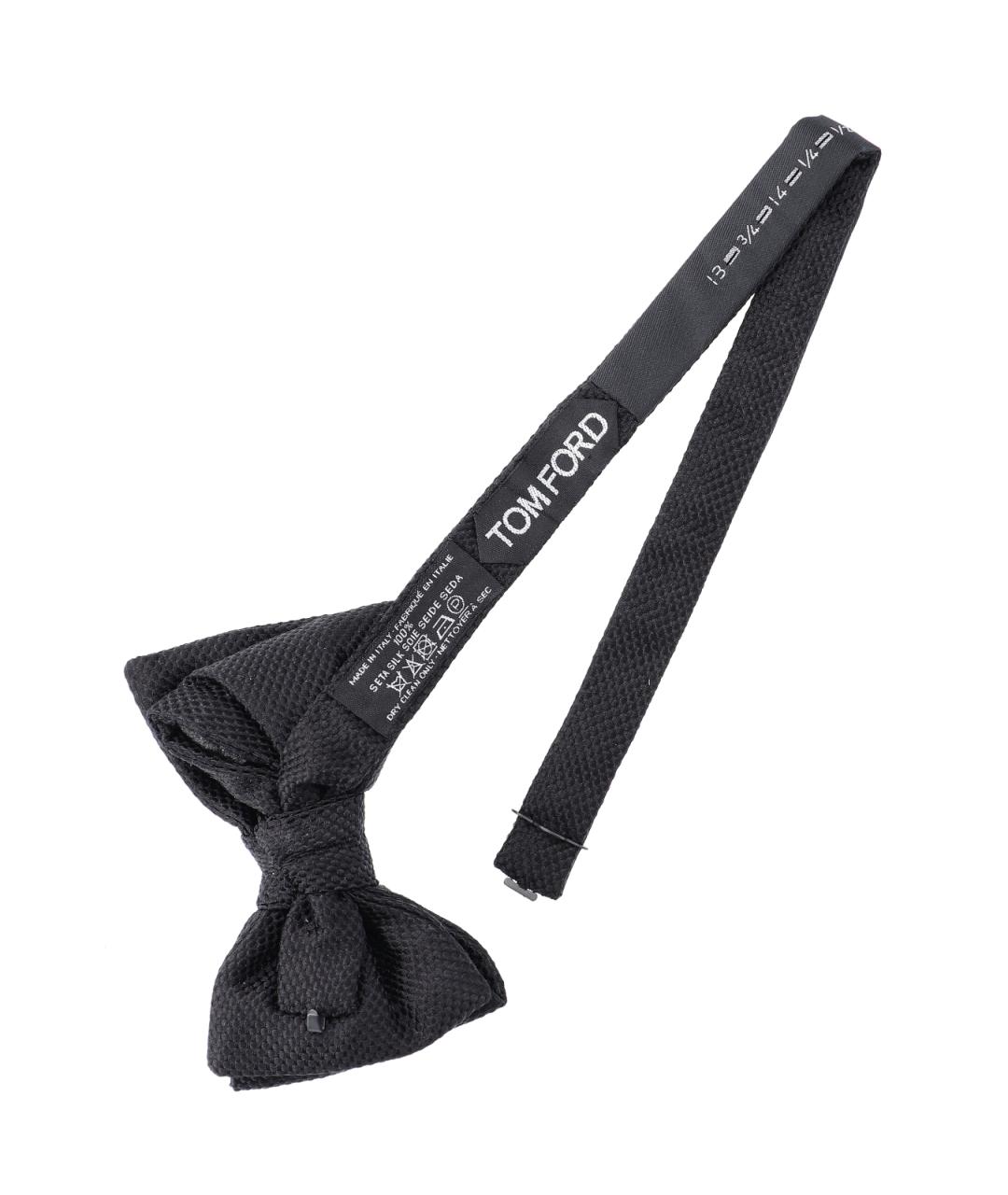 TOM FORD Черный шелковый галстук, фото 3