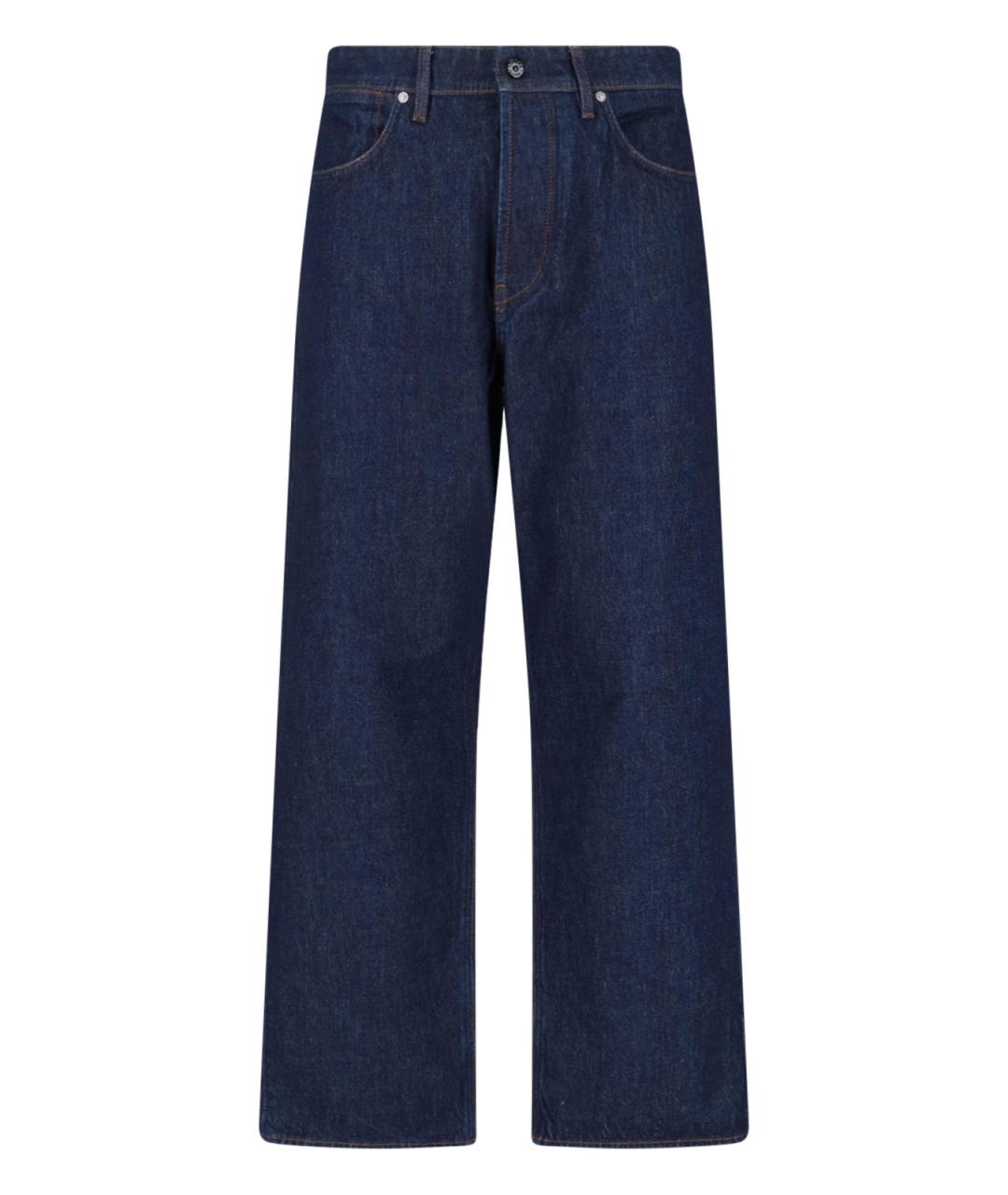 STONE ISLAND Синие хлопковые прямые джинсы, фото 1