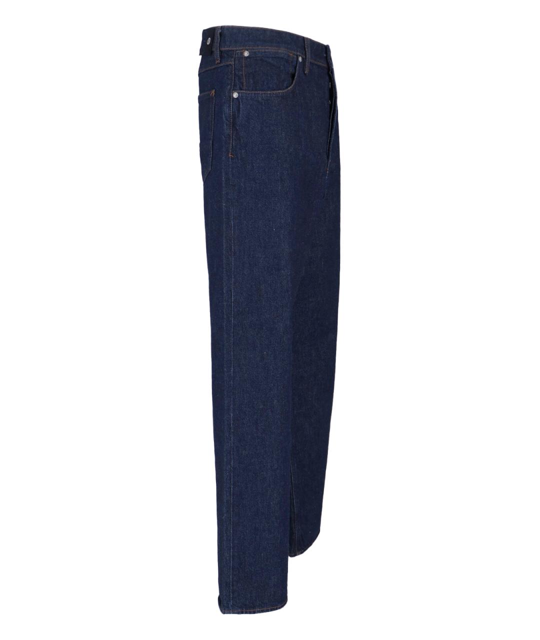 STONE ISLAND Синие хлопковые прямые джинсы, фото 3