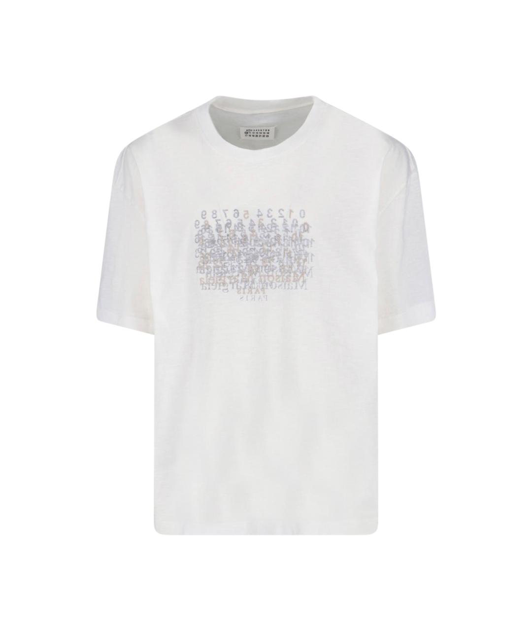 MAISON MARGIELA Белая хлопковая футболка, фото 1