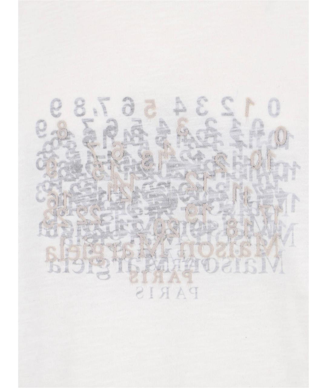 MAISON MARGIELA Белая хлопковая футболка, фото 3
