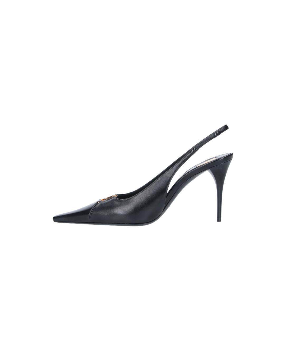 SAINT LAURENT Черные кожаные туфли, фото 3