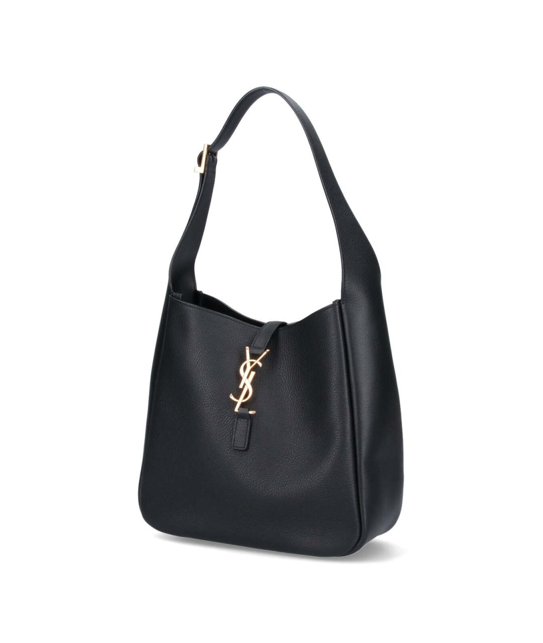 SAINT LAURENT Черная кожаная сумка через плечо, фото 2