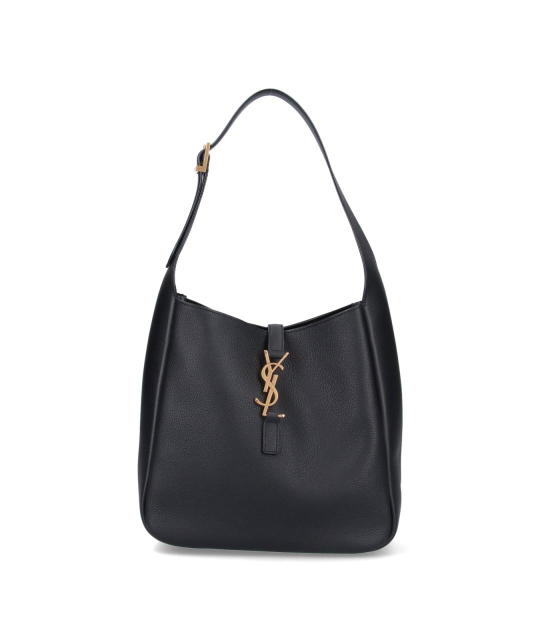 SAINT LAURENT Черная кожаная сумка через плечо, фото 4